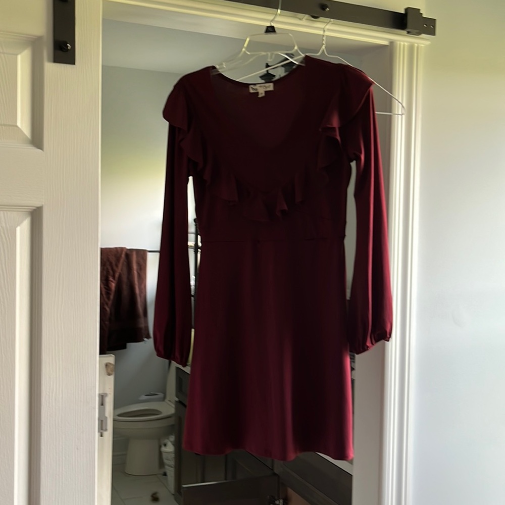 Burgundy dress